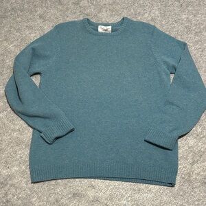 Paul James Teal Lambswool Teal Men's Sweater